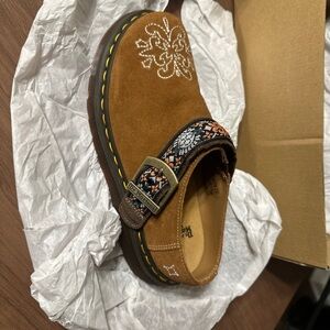 Dr. Martens suede Isham web strap mules size 6M/7W